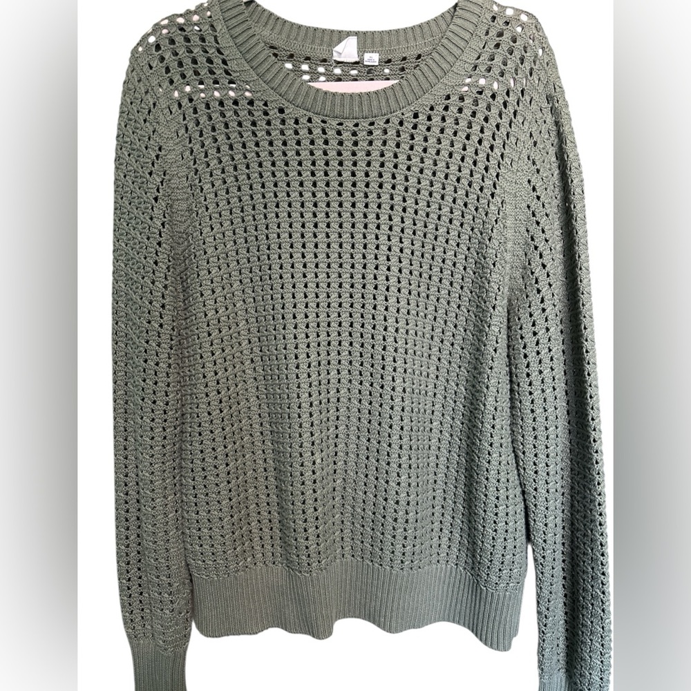 Gap Cotton Crochet Crewneck Sweater - Picture 2 of 10